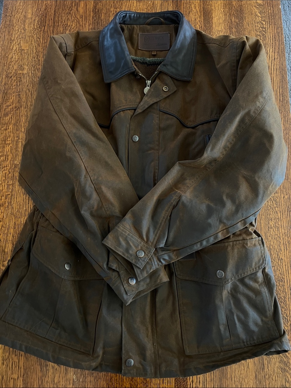 Outback Trading Company MEN’S PATHFINDER JACKET Size L Bronze Brown